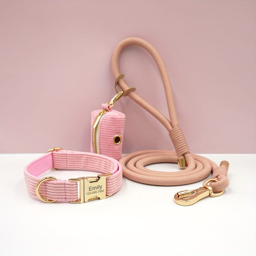 Personalized Corduroy Dog Walking Set