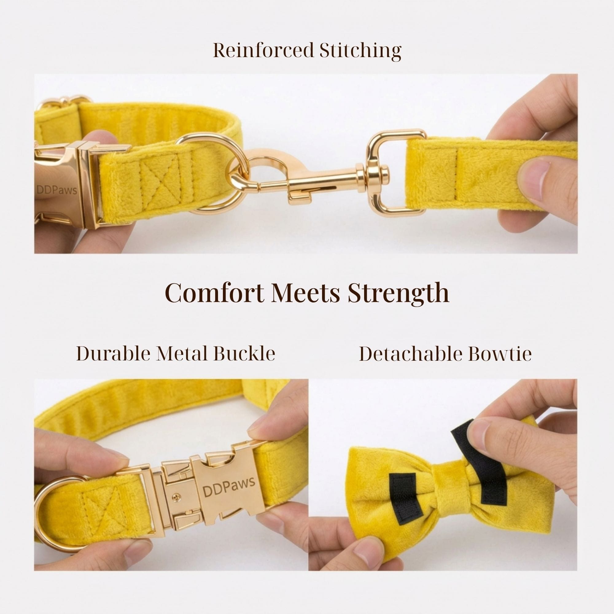 DDPaws  Yellow Velvet Set