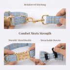 D&D Paws  Blue Plaid Set
