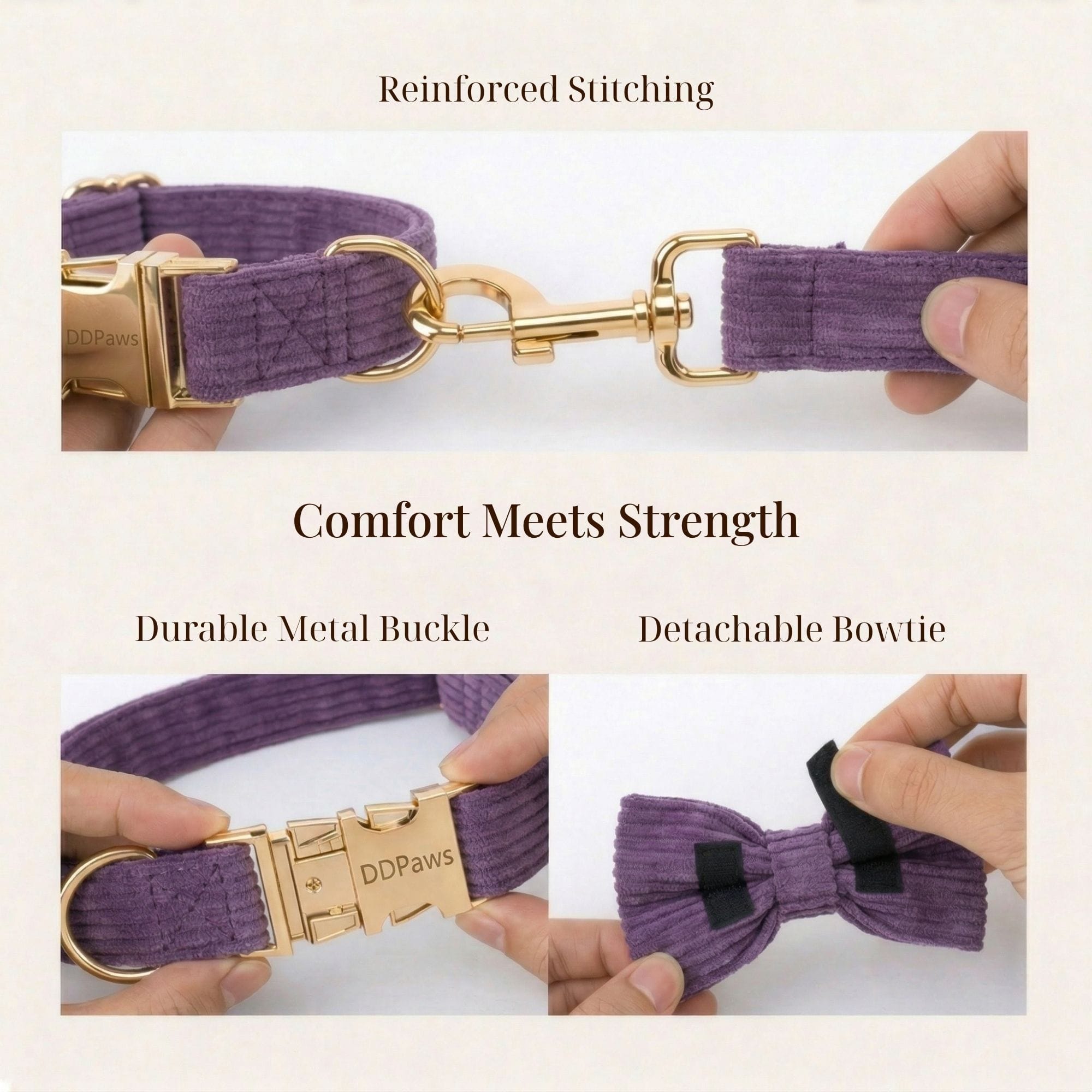 DDPaws  Purple Corduroy Set
