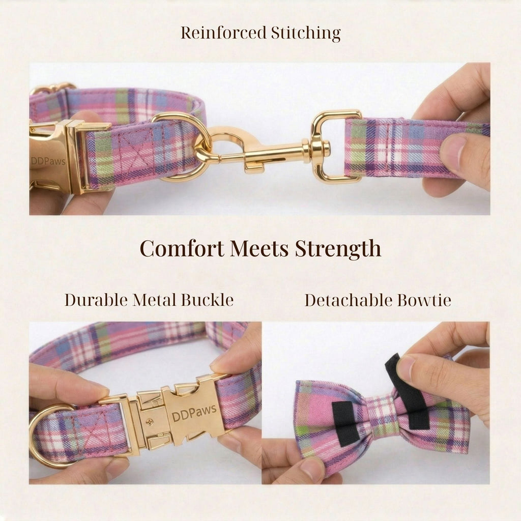 DDPaws  Plaid Pink Set
