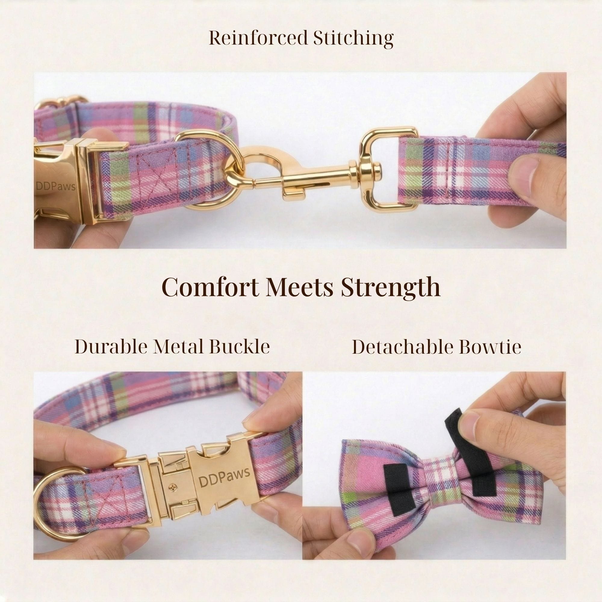 DDPaws  Plaid Pink Set