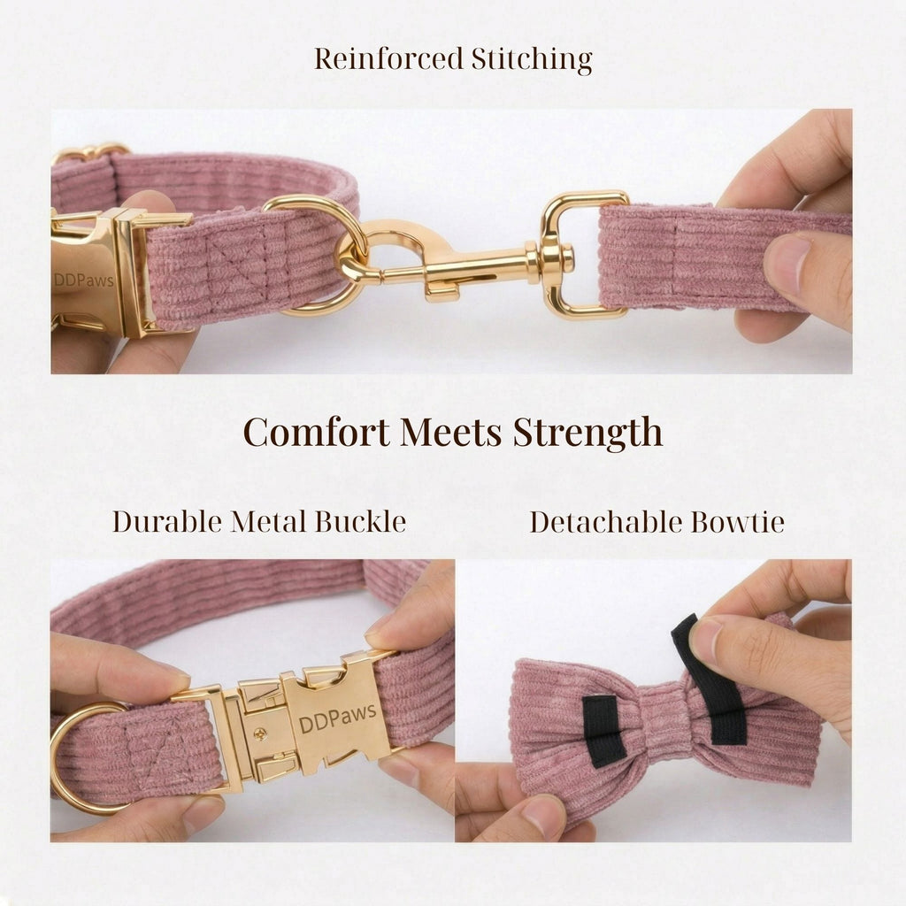 DDPaws  Corduroy Dusty Pink Set