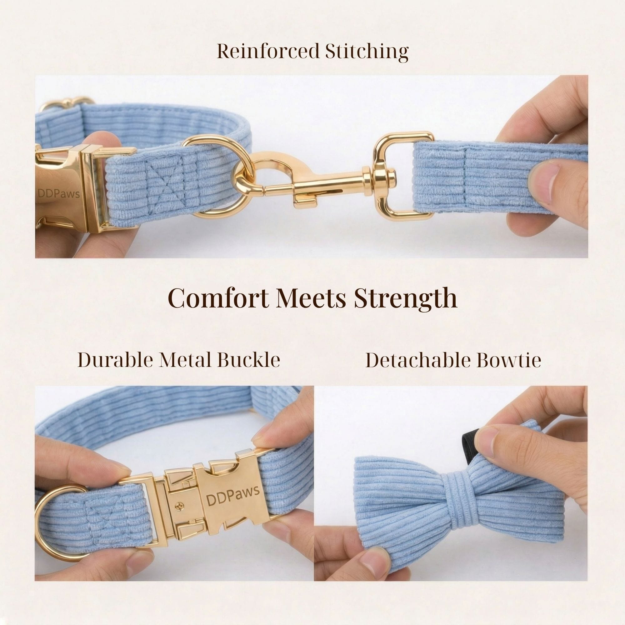 D&D Paws  Blue Corduroy Set