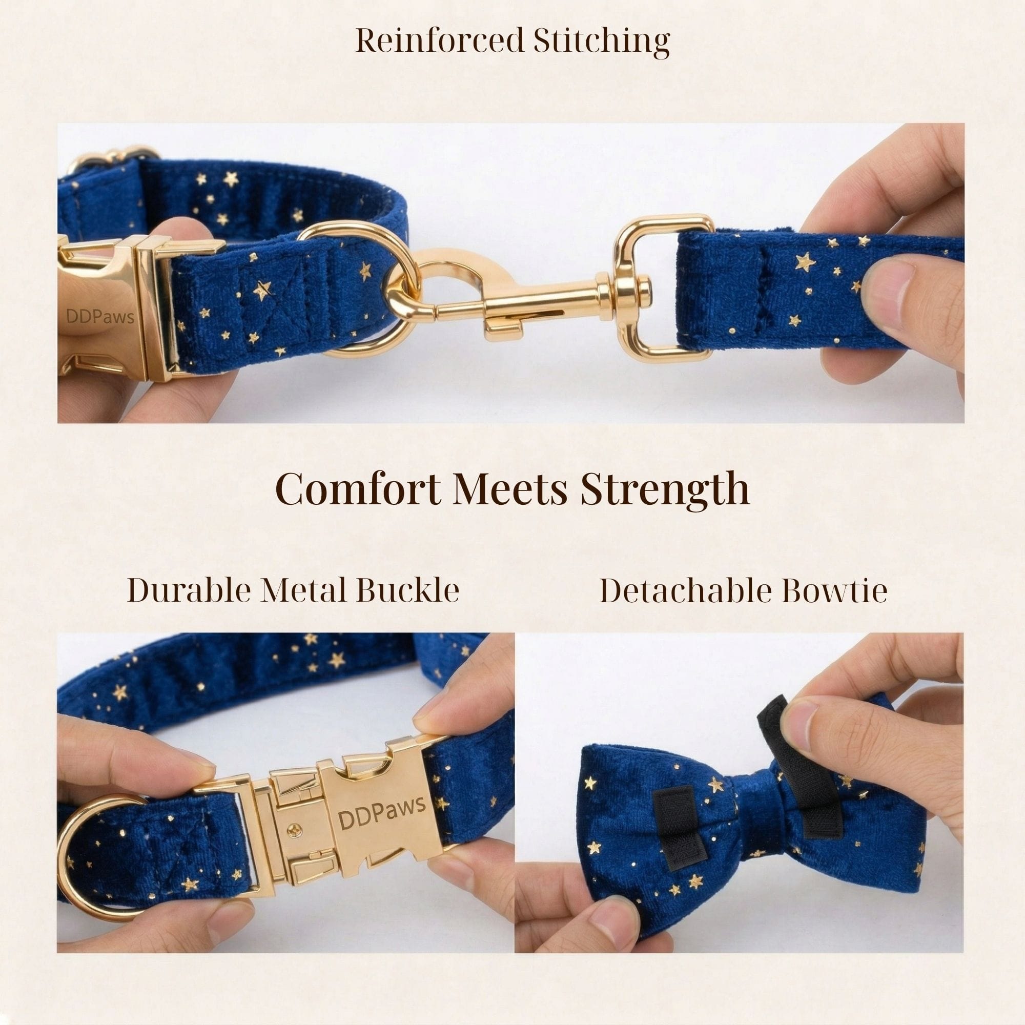 D&D Paws  Dark Blue Velvet Set
