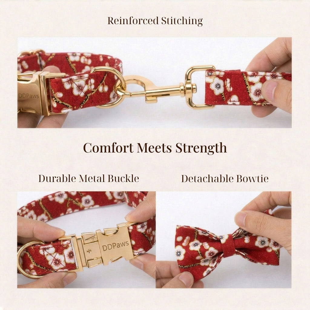 DDPaws  Red Bloom Floral Set