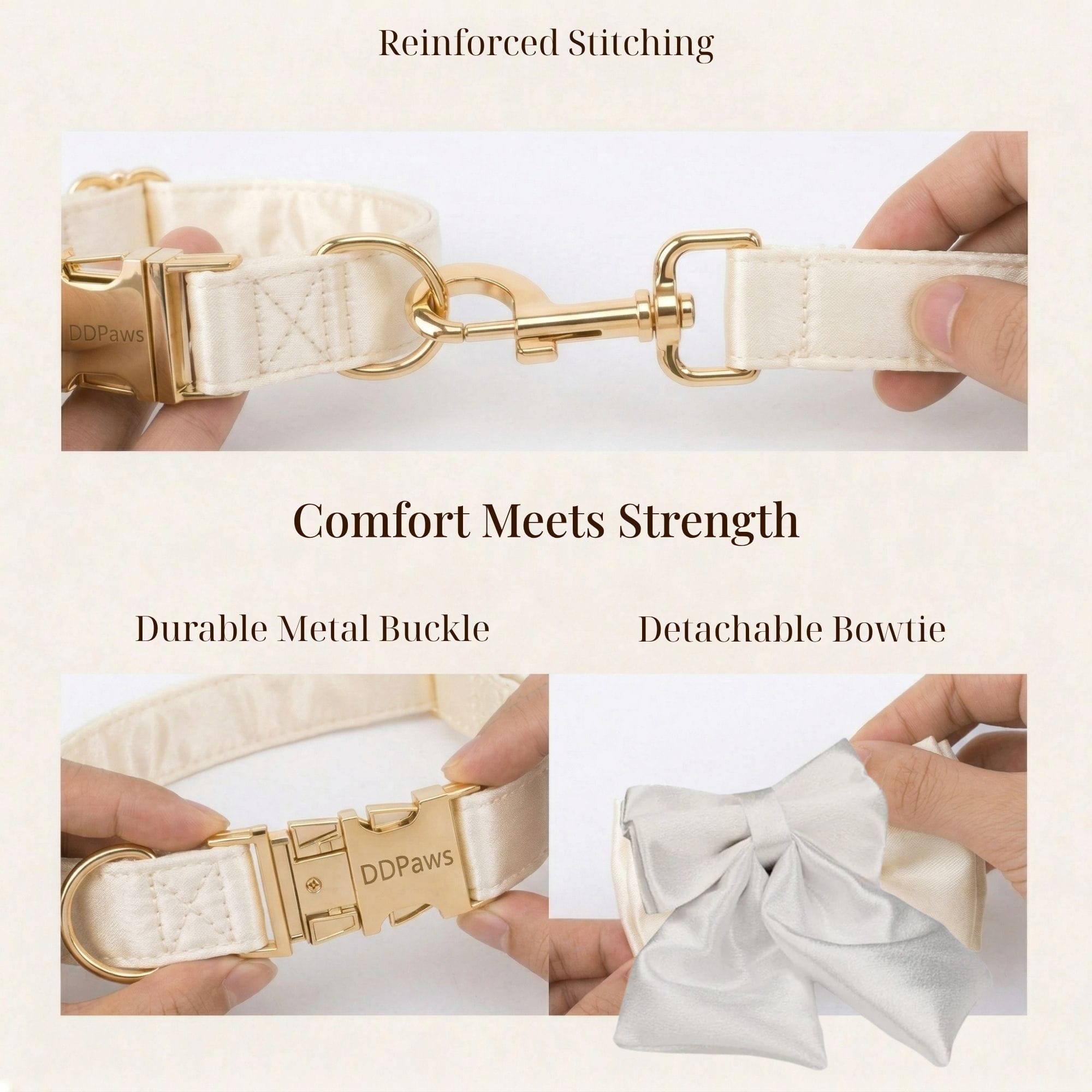 D&D Paws  Wedding Pure White Satin Set