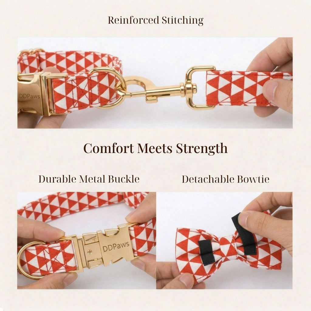 DDPaws  Red White Check Set