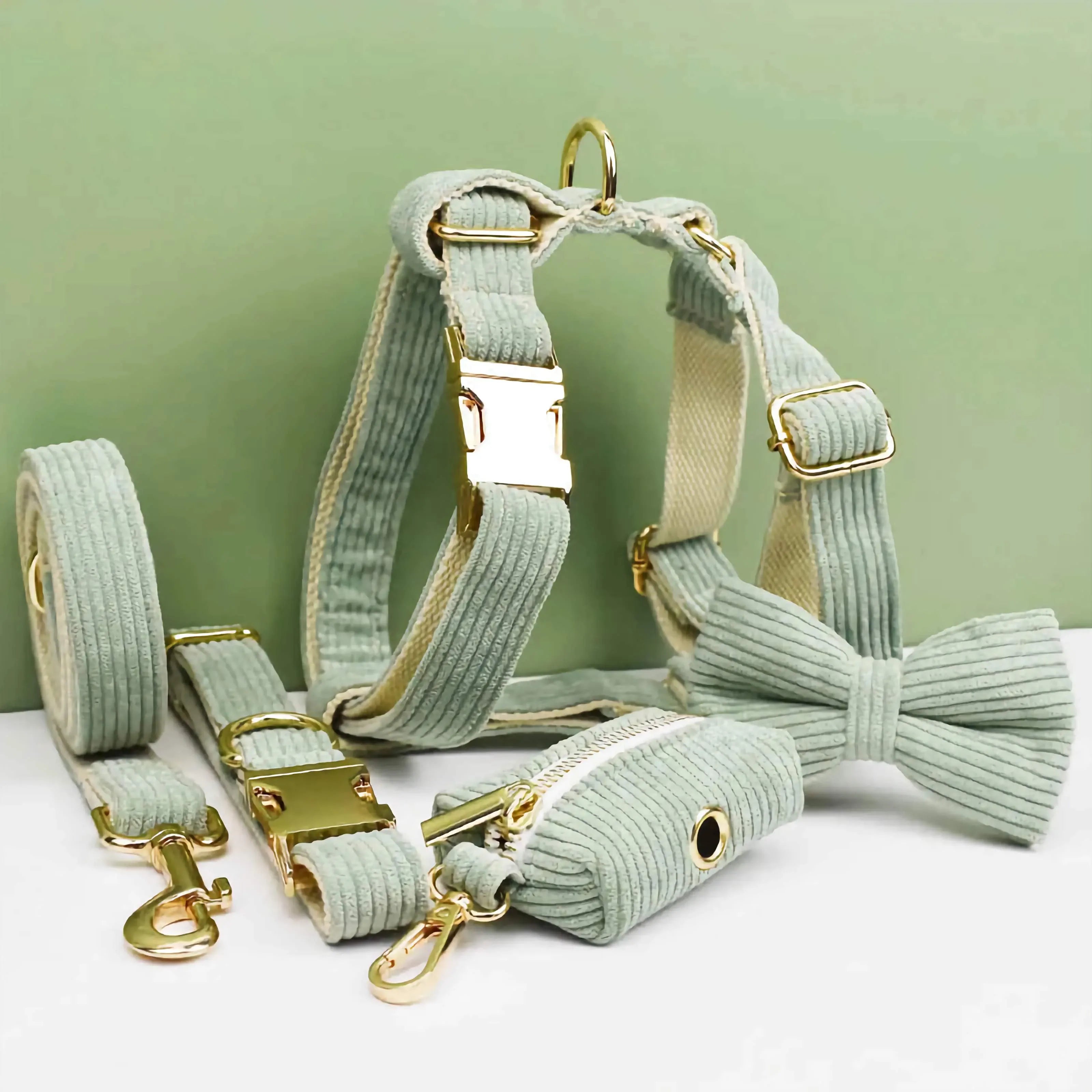 D&D Paws  Light Green Corduroy - Classic Elegance Set
