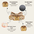 D&D Paws  Caramel Corduroy Dog Harness, Collar & Leash Set – Classic Elegance Collection