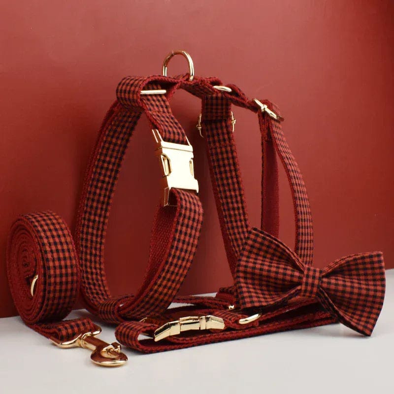 DDPaws  Personalized Gray Lattice Designer Classic Set