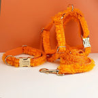DDPaws  Personalized Orange Lace Classic Set