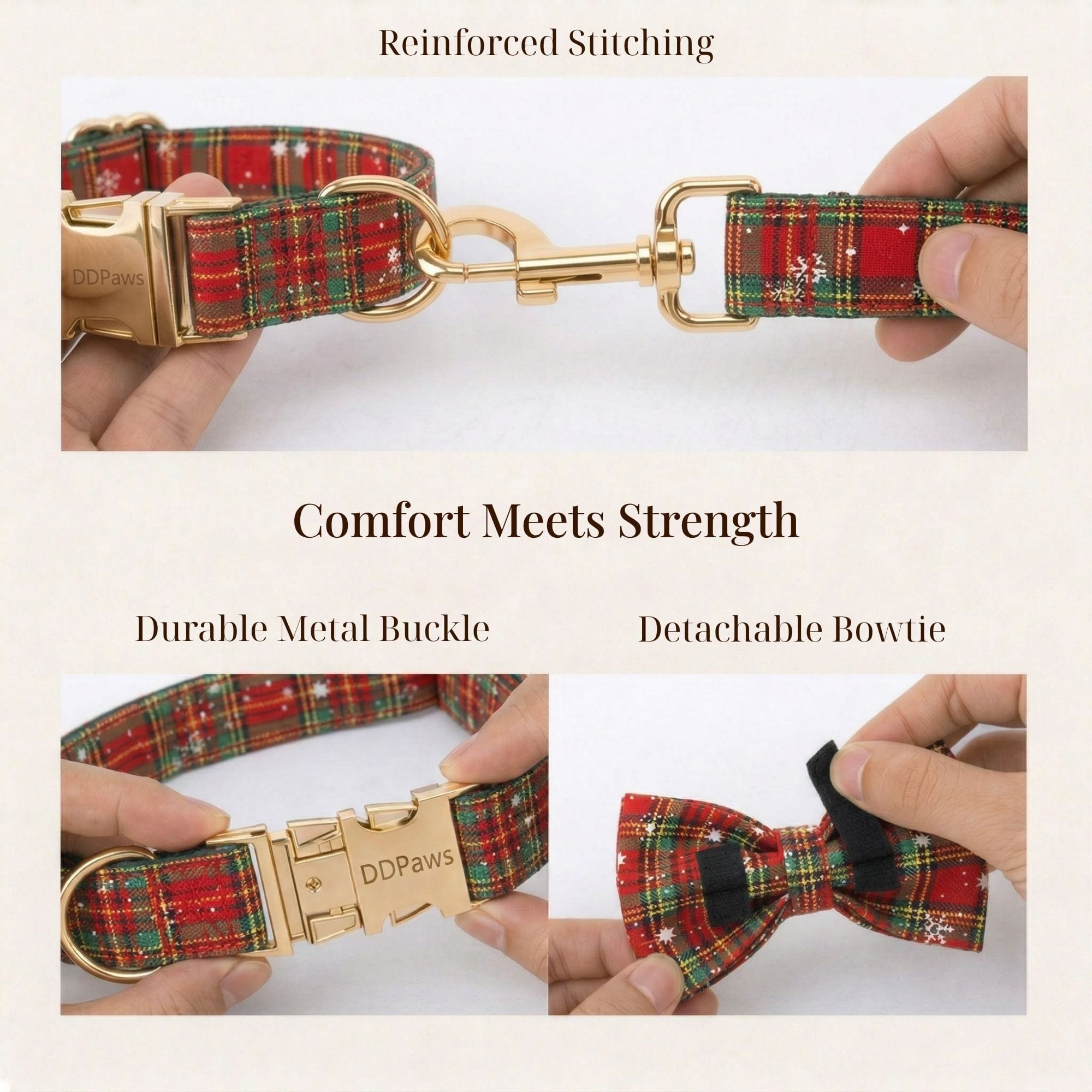D&D Paws  Christmas Plaid Set