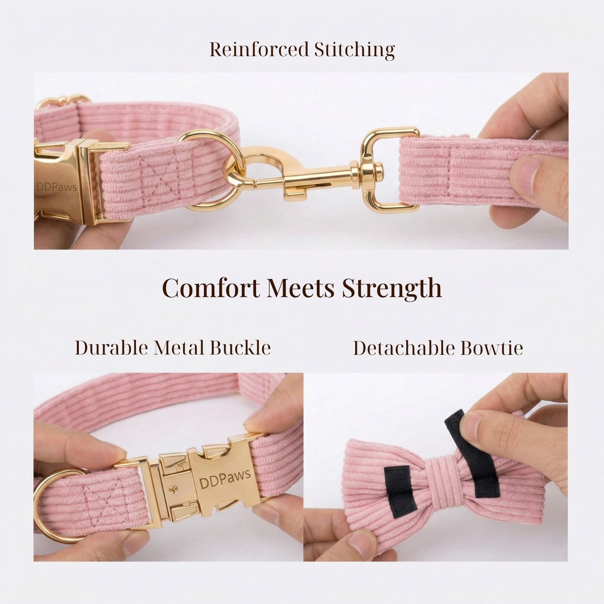 D&D Paws  Pink Corduroy Set