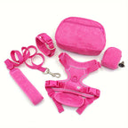DDPaws  Rose Red / S Personalized Light Weight Dog Walking Set