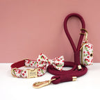 Personalized Cotton Dog Collar Leash Set