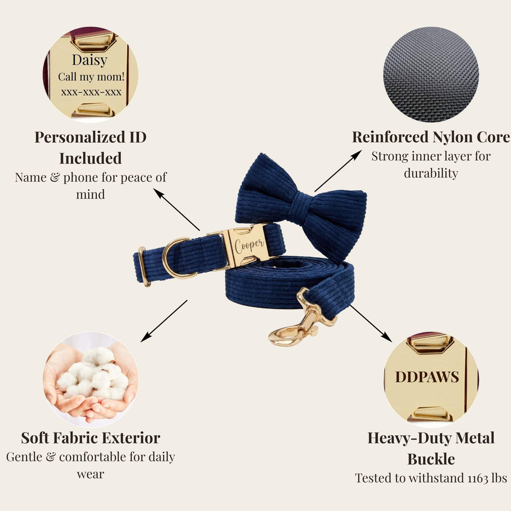 DDPaws  Purplish Blue Corduroy Set