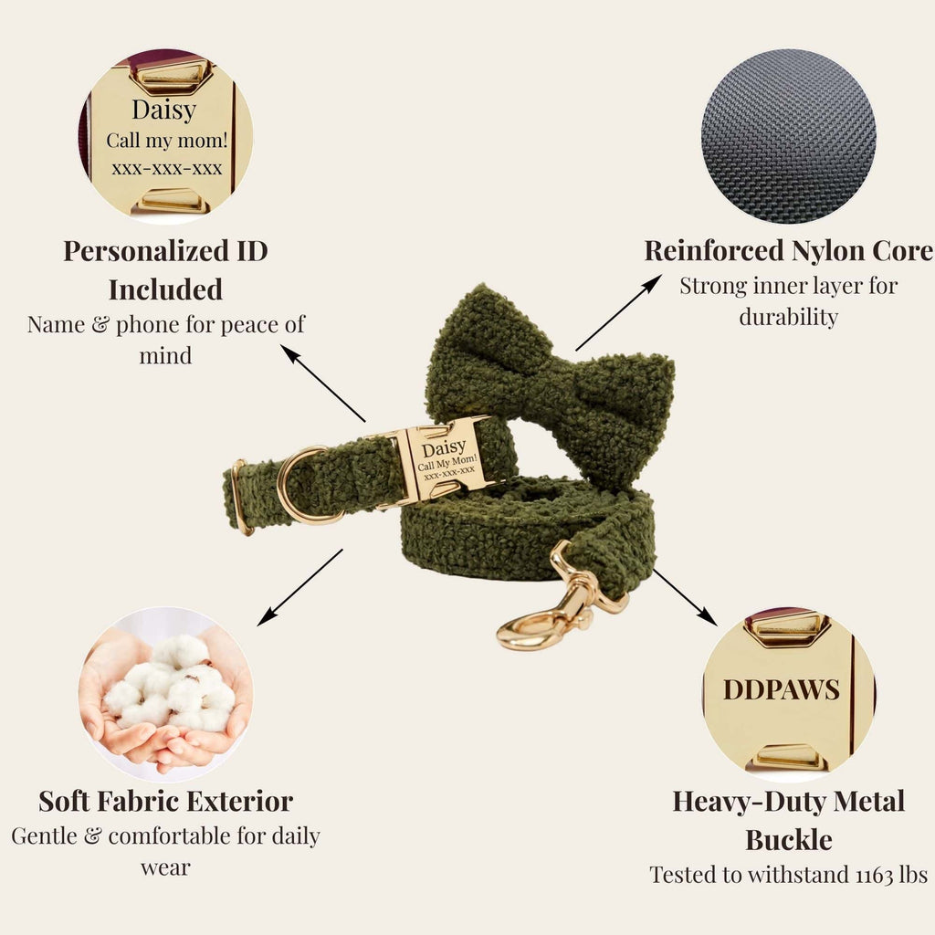 D&D Paws  Cozy Olive Teddy Set