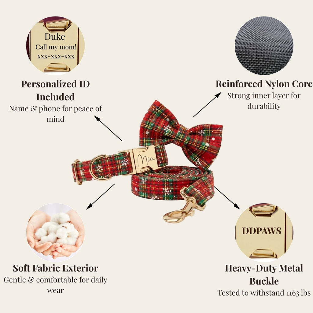 D&D Paws  Christmas Plaid Set