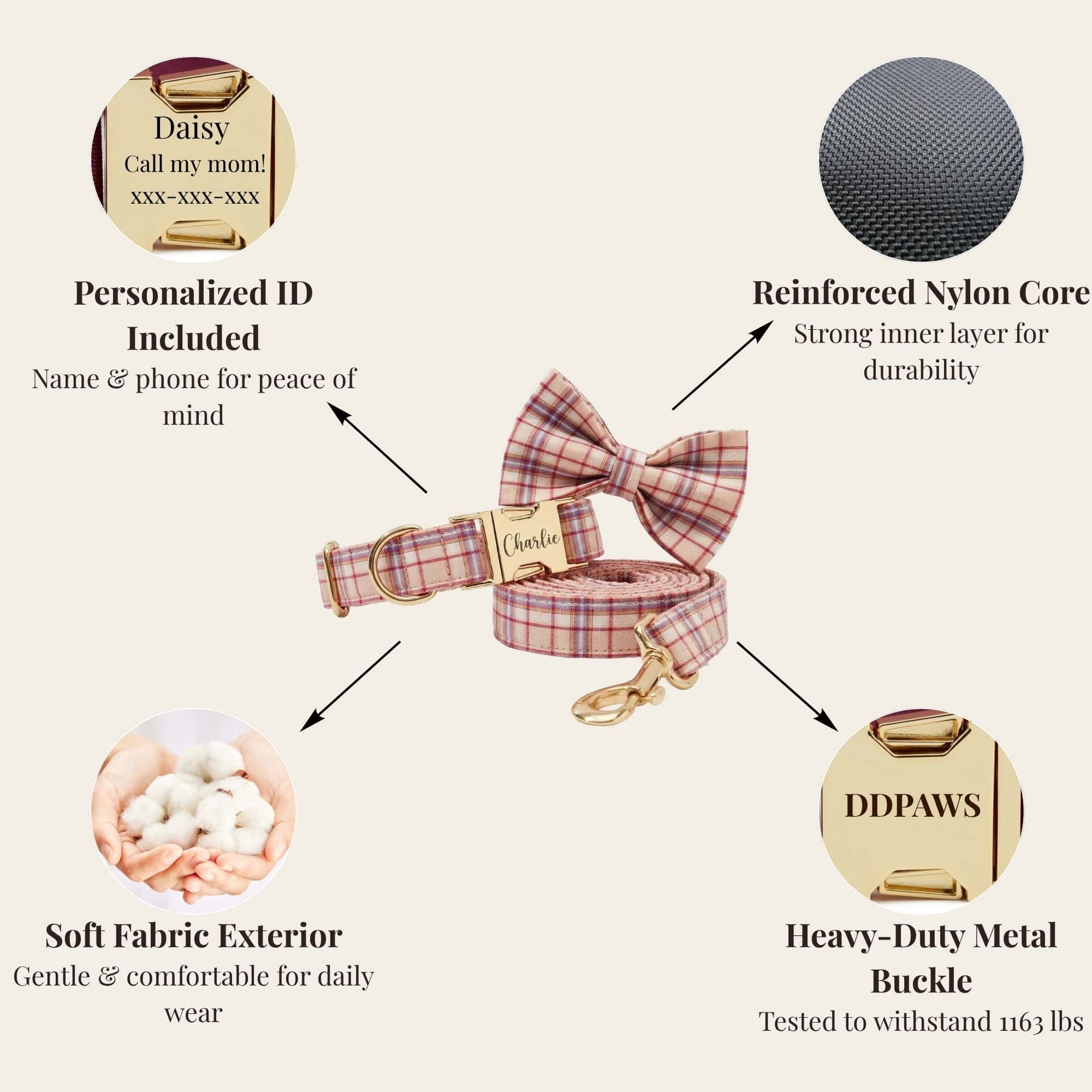 DDPaws  Barony Rose Plaid Set