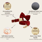 D&D Paws  Red Wine Velvet Set