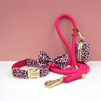 Personalized Cotton Dog Collar Leash Set