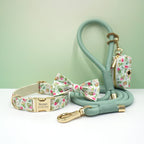 Personalized Cotton Dog Collar Leash Set