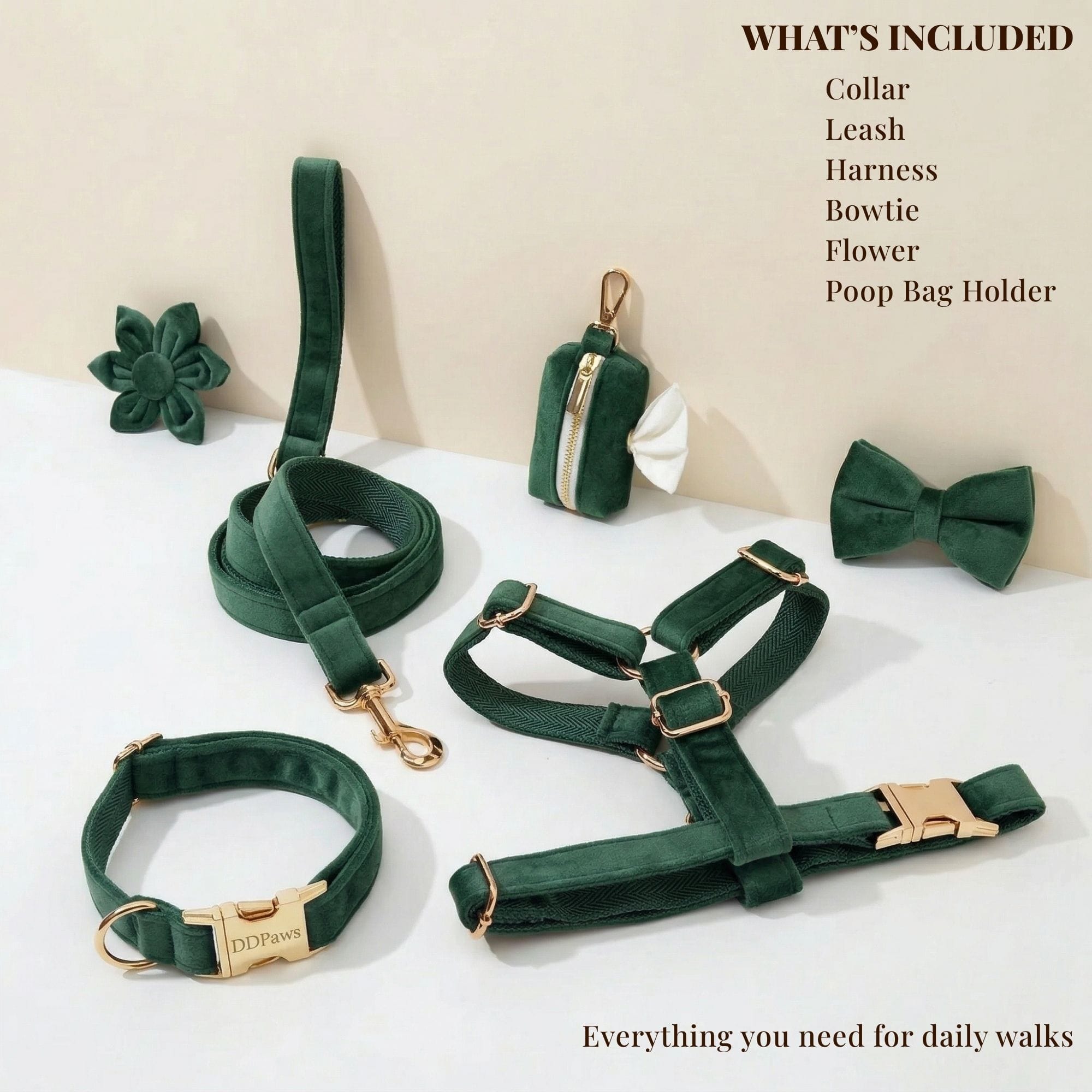 D&D Paws  Velvet Forest Teal Set