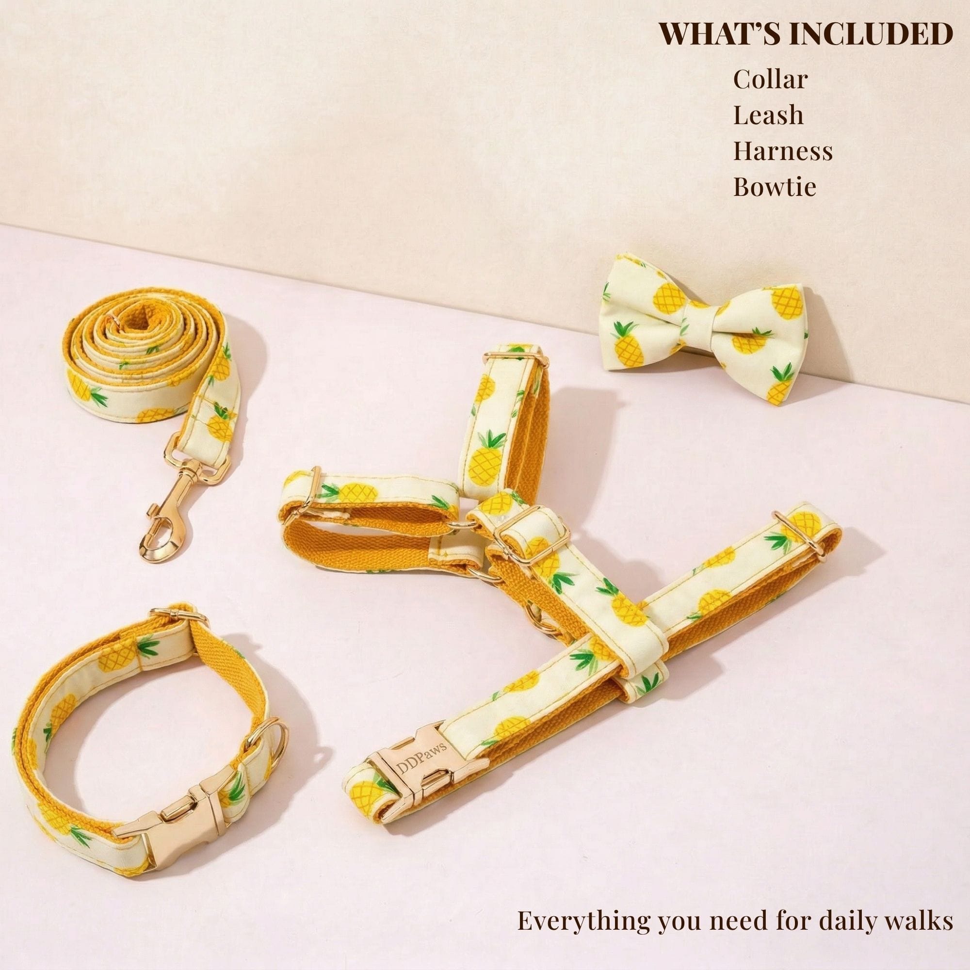 DDPaws  Pineapple Print Cotton Set