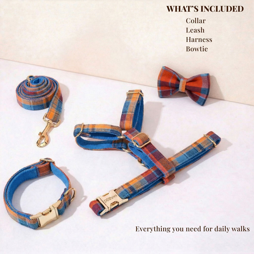 D&D Paws  Midnight Copper Plaid Set