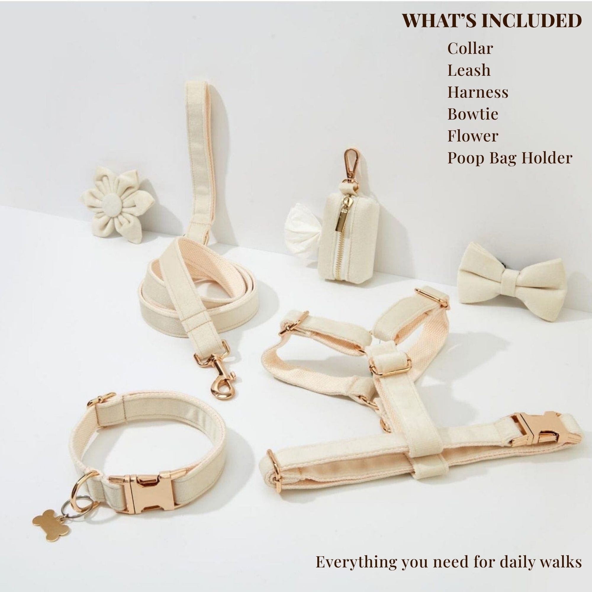 D&D Paws  Milky White Velvet Set