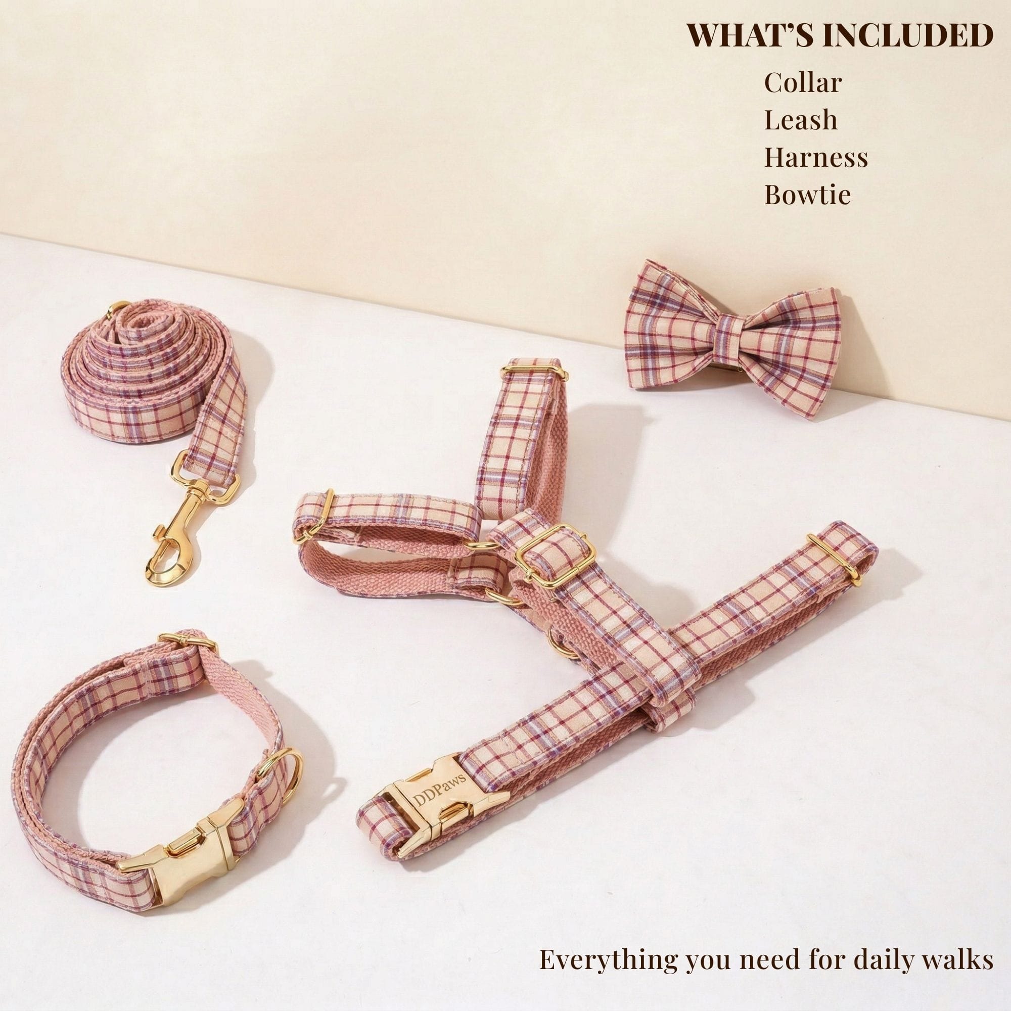 DDPaws  Barony Rose Plaid Set