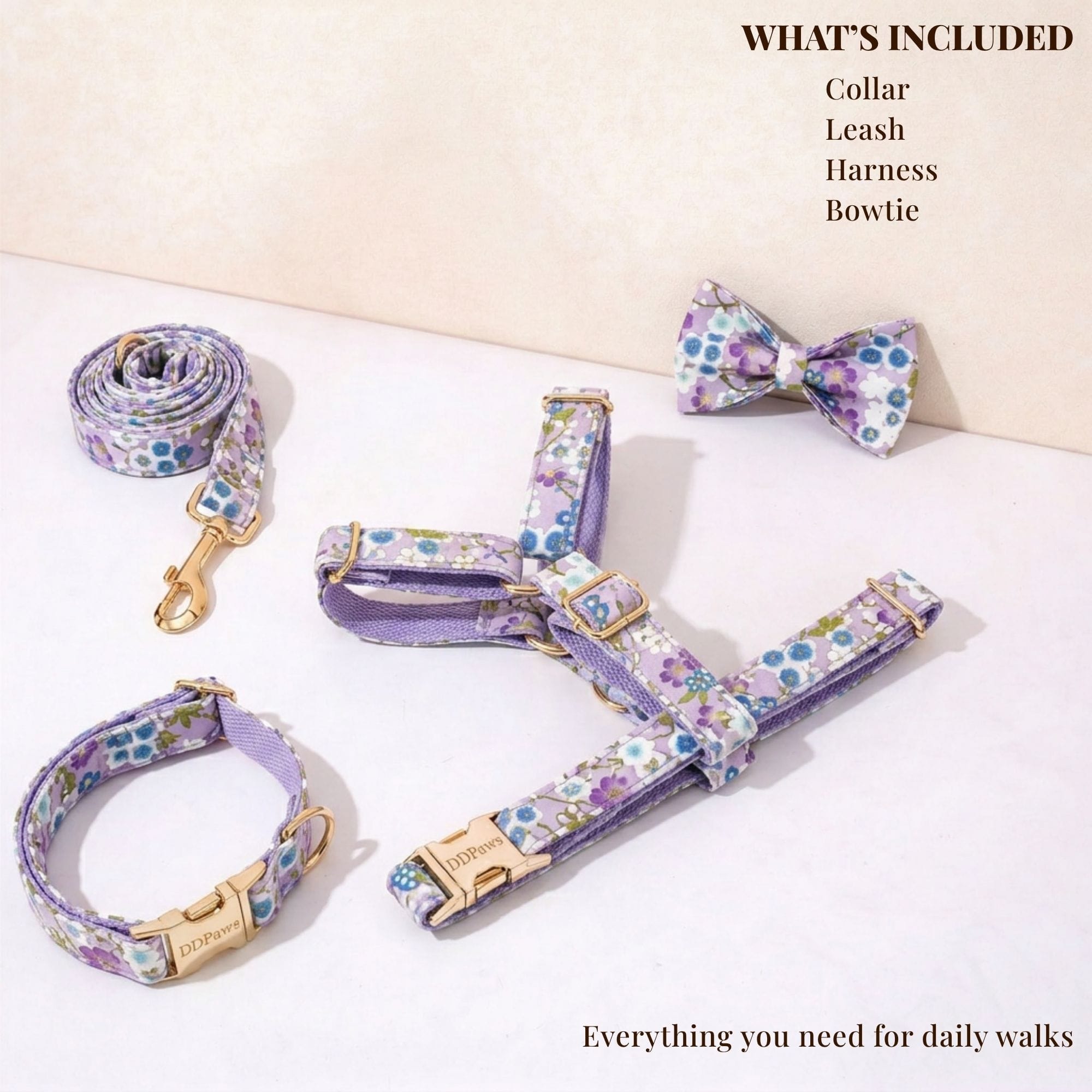 D&D Paws  Lilac Meadow Floral Set