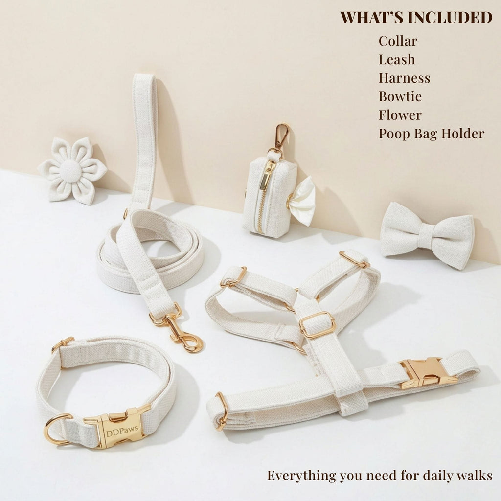 D&D Paws  White Wedding Velvet Set