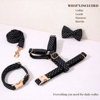 D&D Paws  Black Polka Dot Print Set