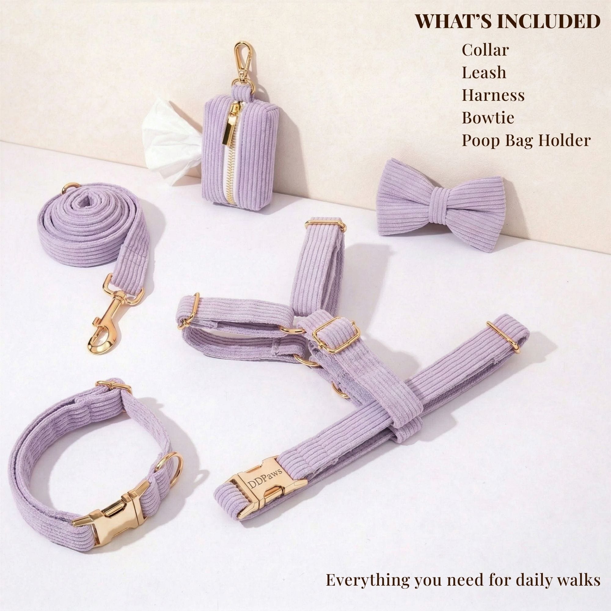 DDPaws  Lavender Mist Corduroy Set