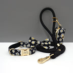 Personalized Cotton Dog Collar Leash Set