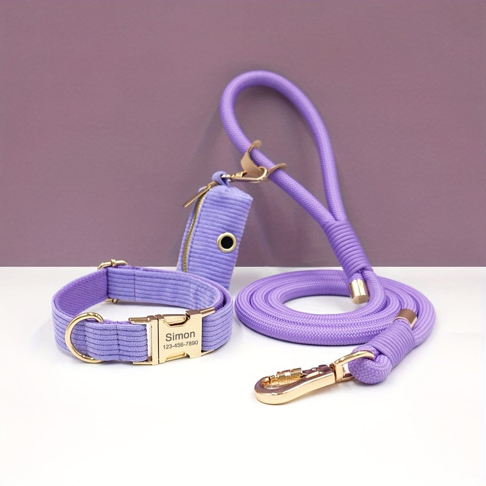 Personalized Corduroy Dog Walking Set