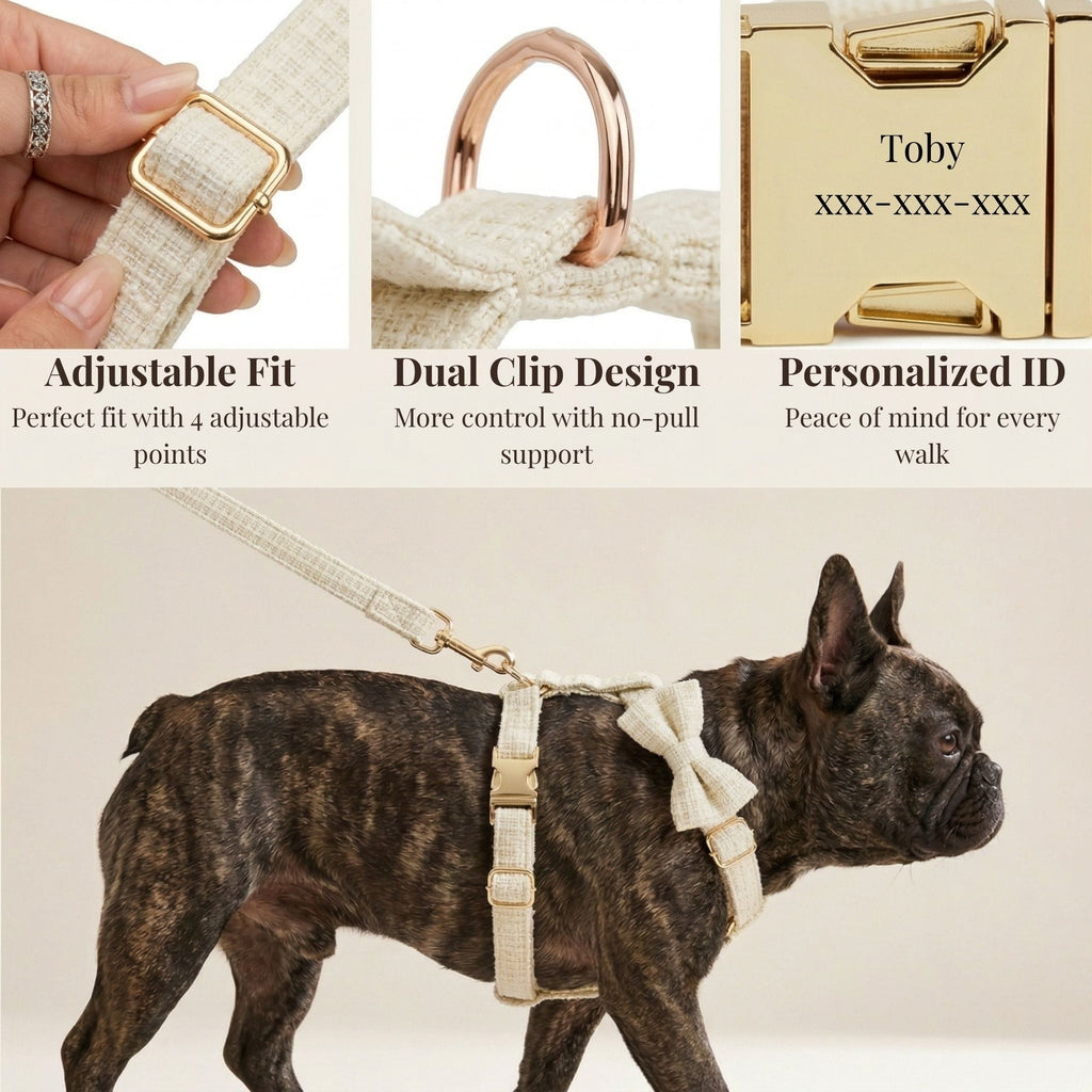 DDPaws  Engraved Cotton White Set
