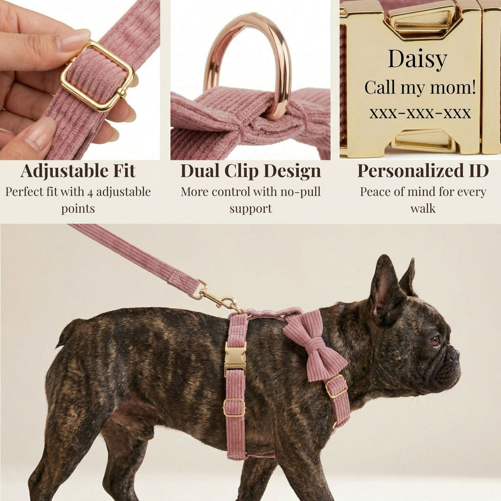 DDPaws  Corduroy Dusty Pink Set