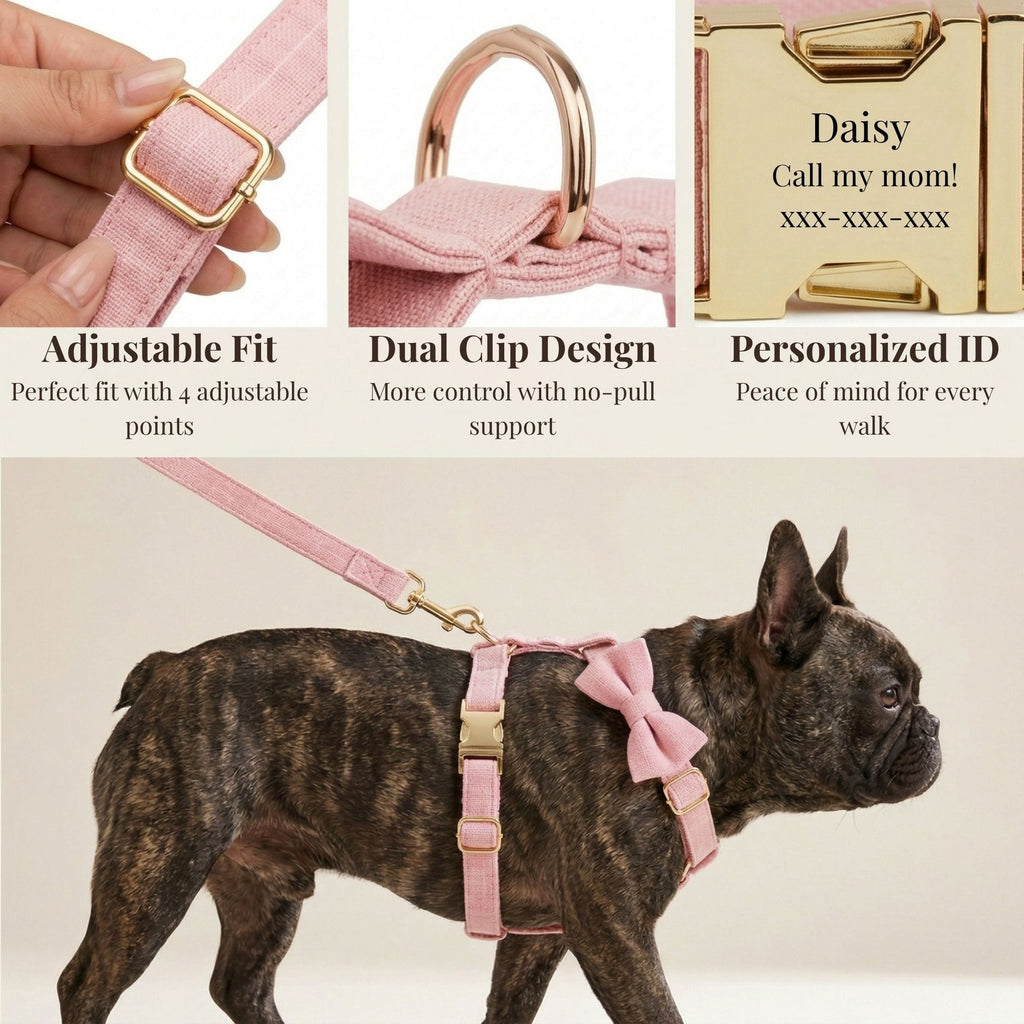 DDPaws  Pink Blush Plaid Set