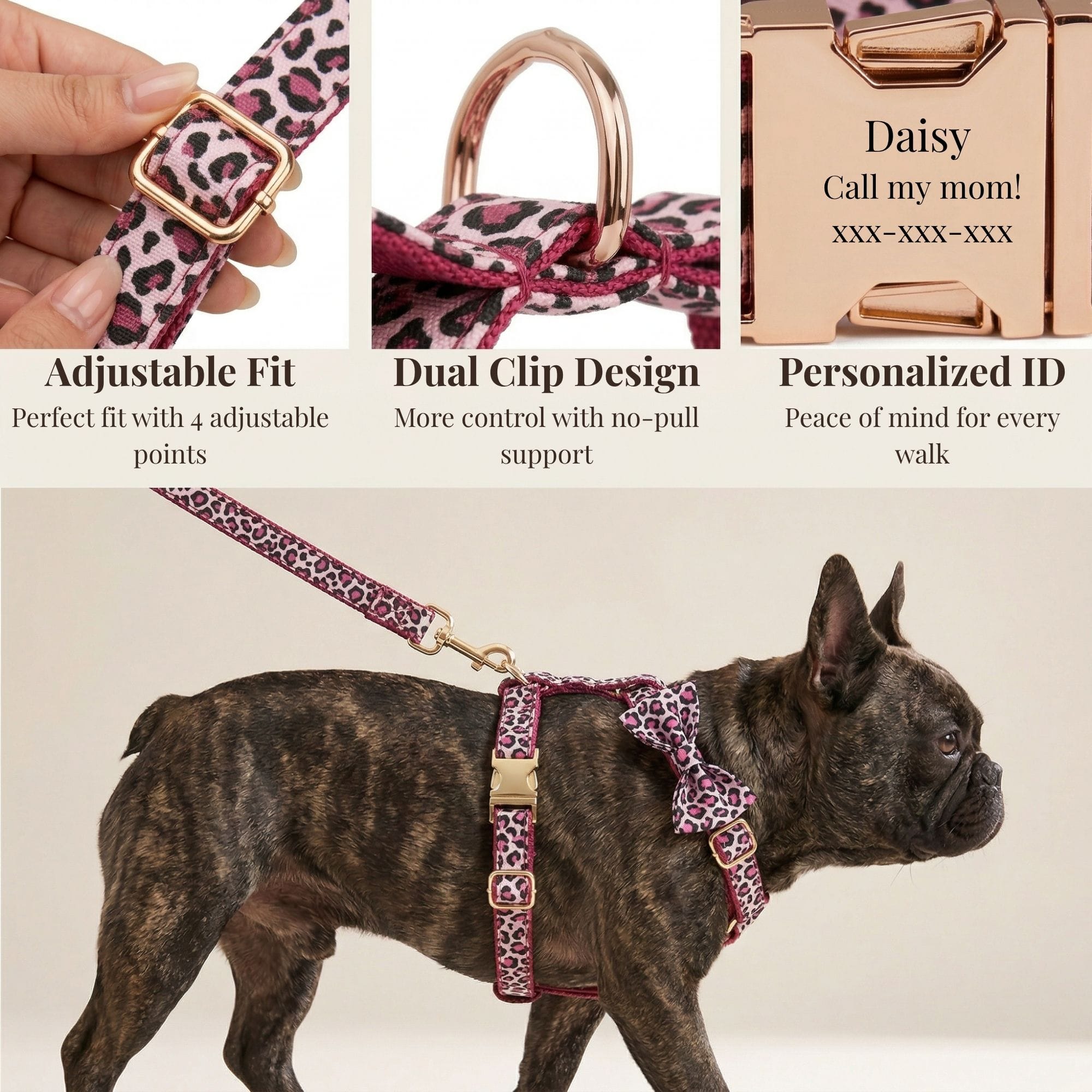 DDPaws  Pink Leopard Velvet Set