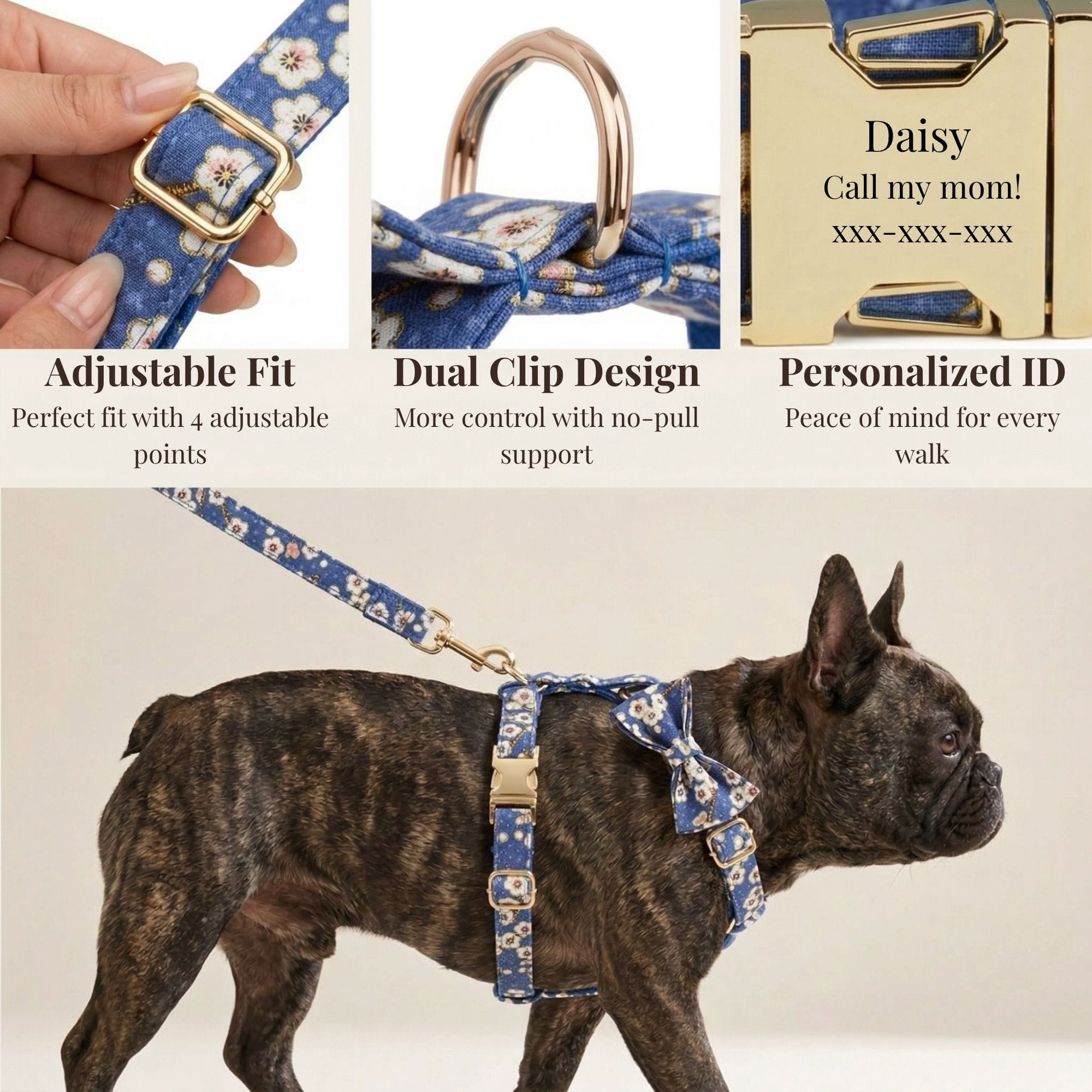 DDPaws  Blue Bloom Soft Floral Set