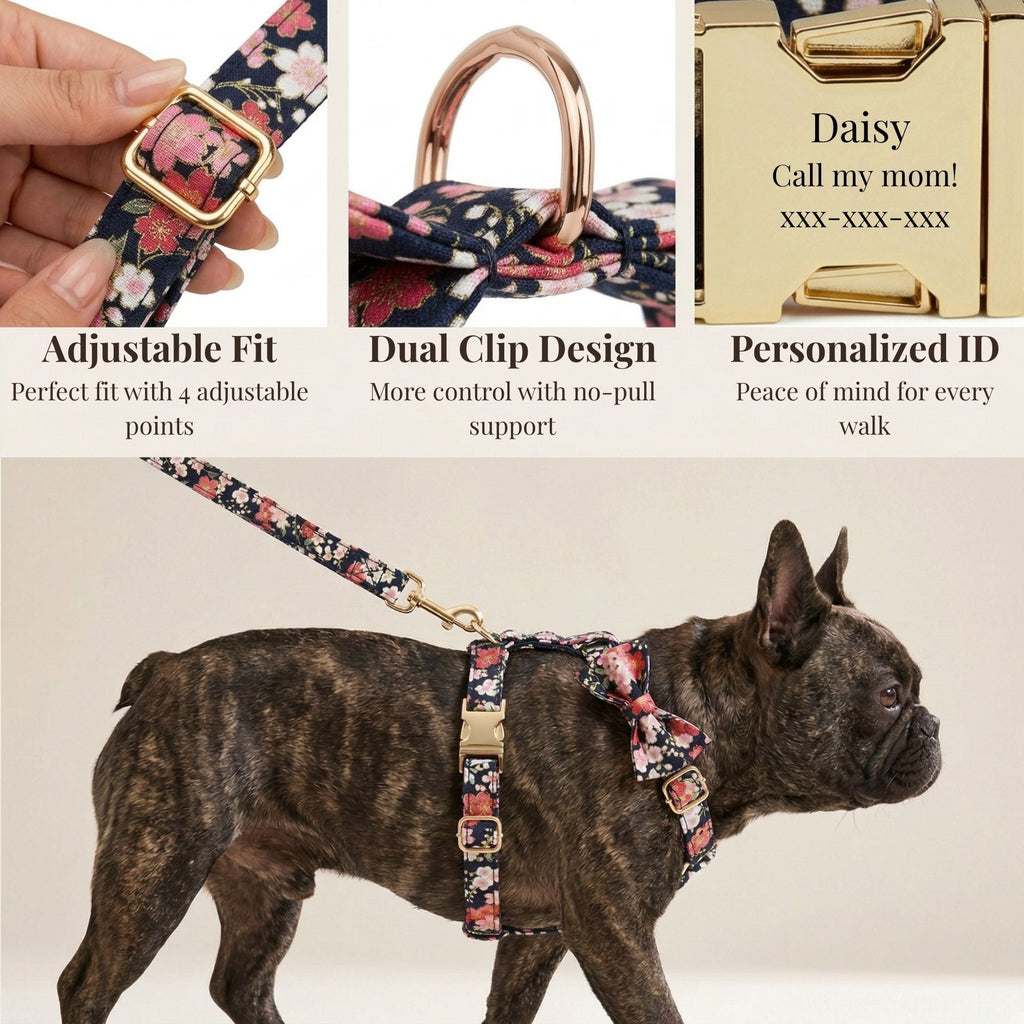 DDPaws  Black Bloom Soft Floral Set