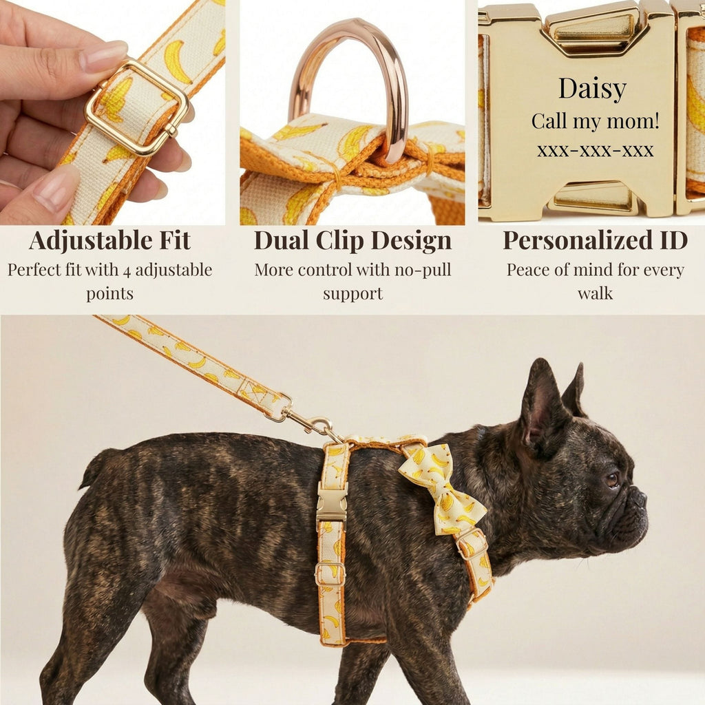 DDPaws  Banana Print Cotton Set