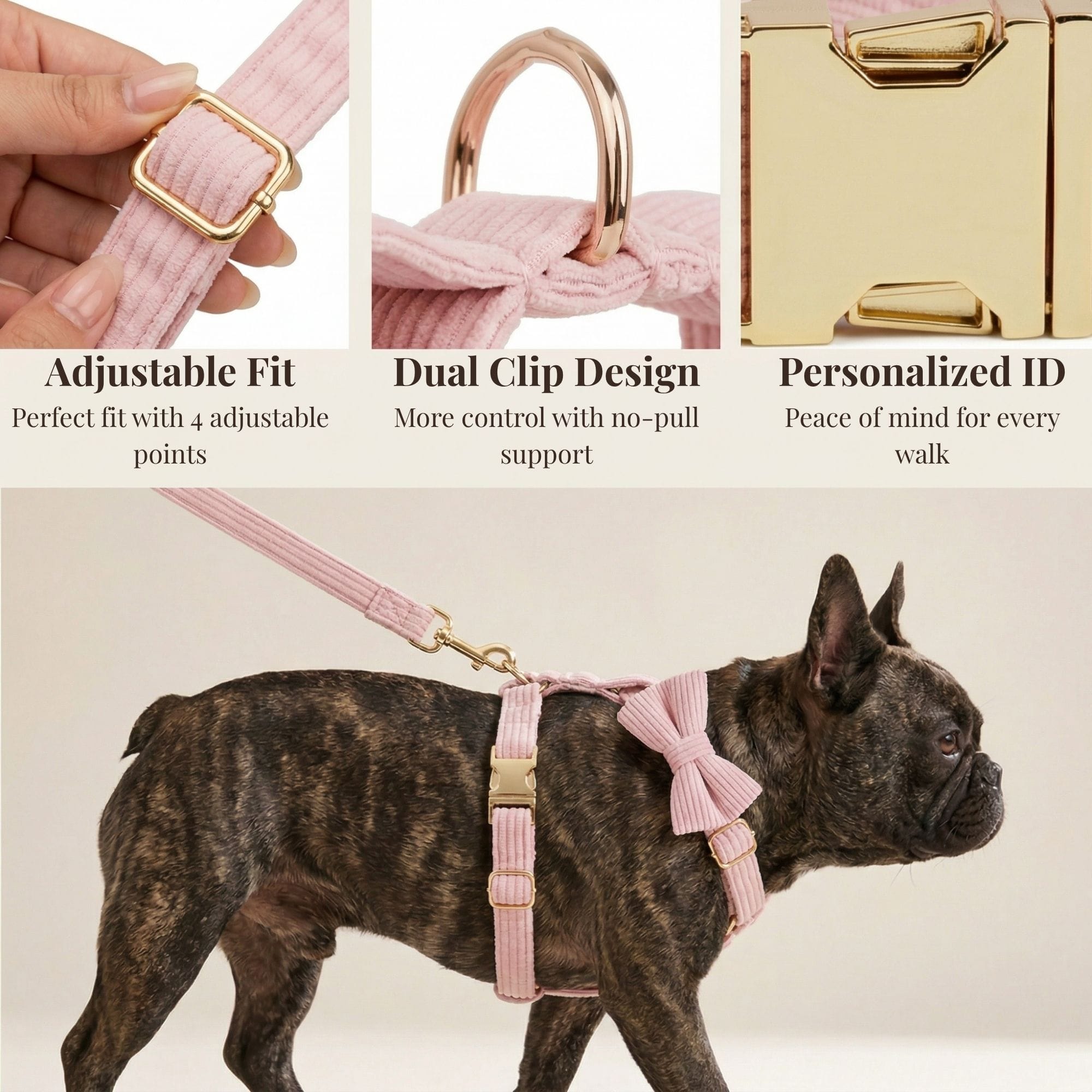 D&D Paws  Pink Corduroy Set