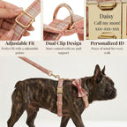 DDPaws  Coral Pink Plaid Set
