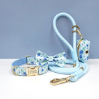 Personalized Cotton Dog Collar Leash Set