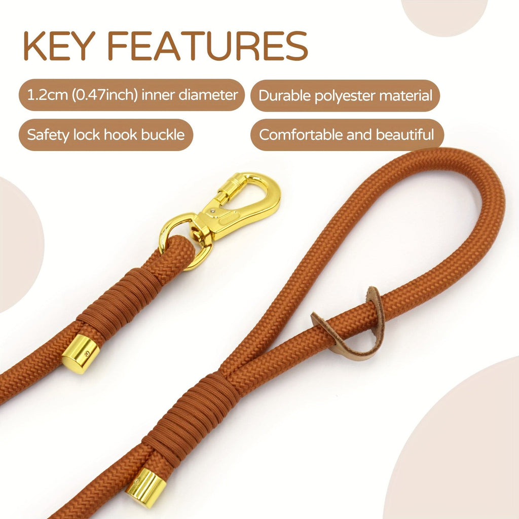Personalized Light Weight Corduroy Dog Collar Rope Leash Set