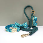 Personalized Cotton Dog Collar Leash Set